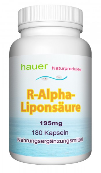 R-Alpha-Liponsäure 195mg ~ Familienpackung ~ 180 vegane Kapseln
